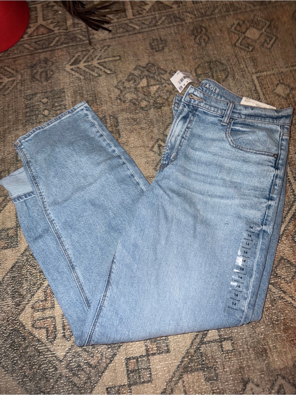 American Eagle Outfitters Light straight leg jeans 14 - Picture 2 of 3